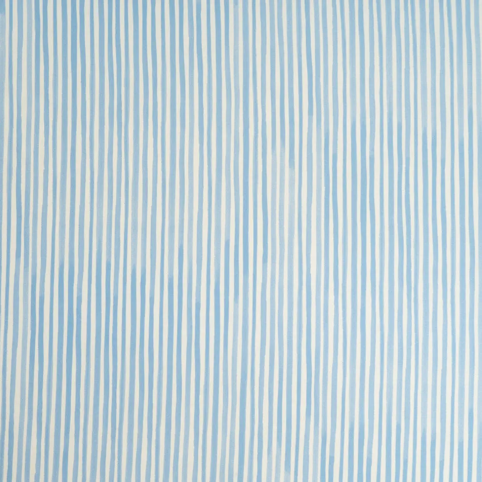 Baby Blue 'Striped' Pure Silk Cream Faille