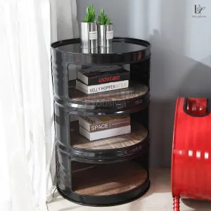 BULLSEYE Industrial Metal Barrel Shelf