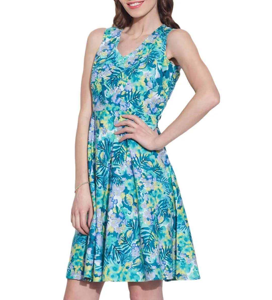 Clothes For Women Cotton Printed Dress,Machine Washable,W-CPD46-1619, Size-46 Inch