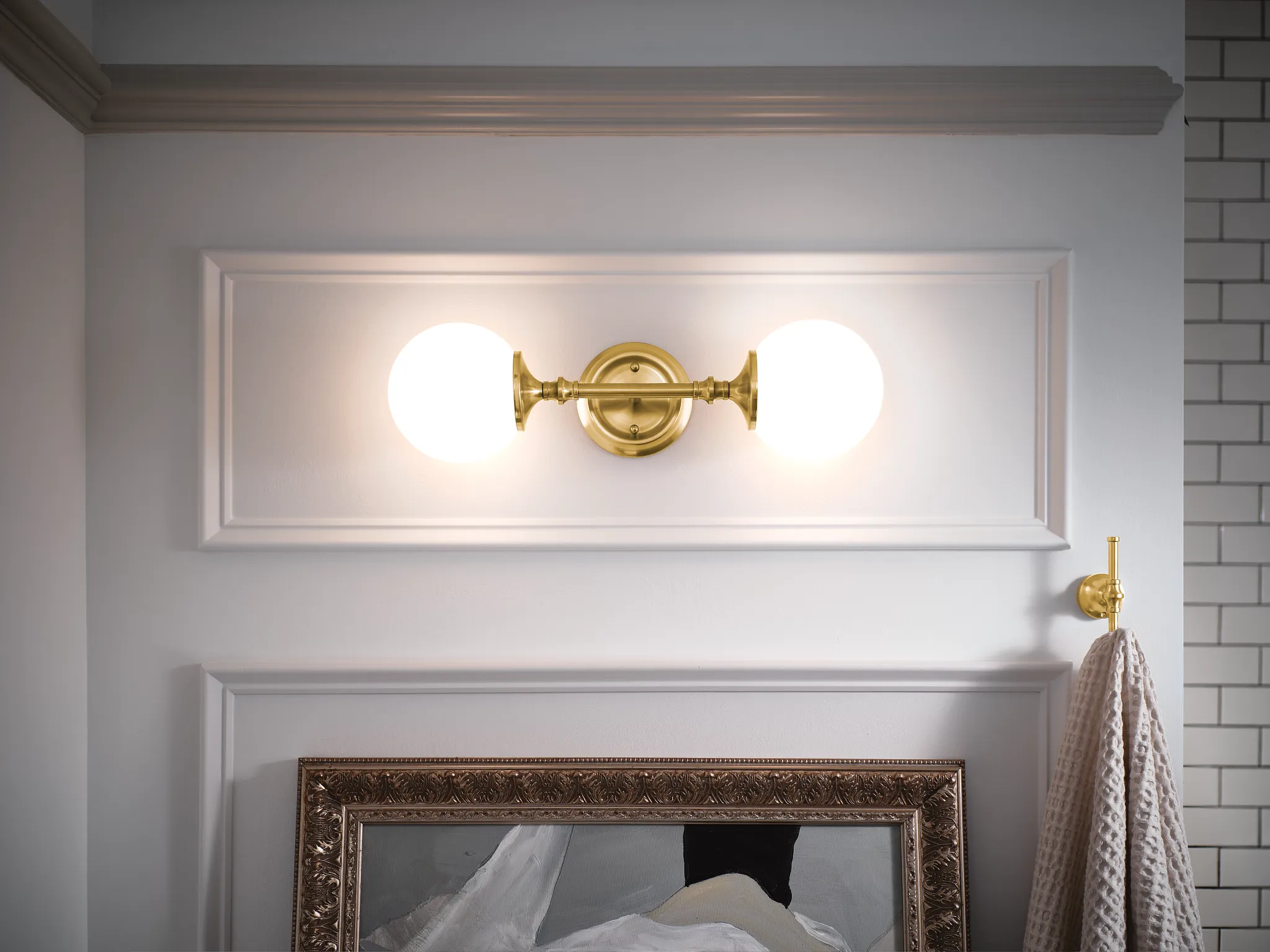 Colinet Chrome double robe hook