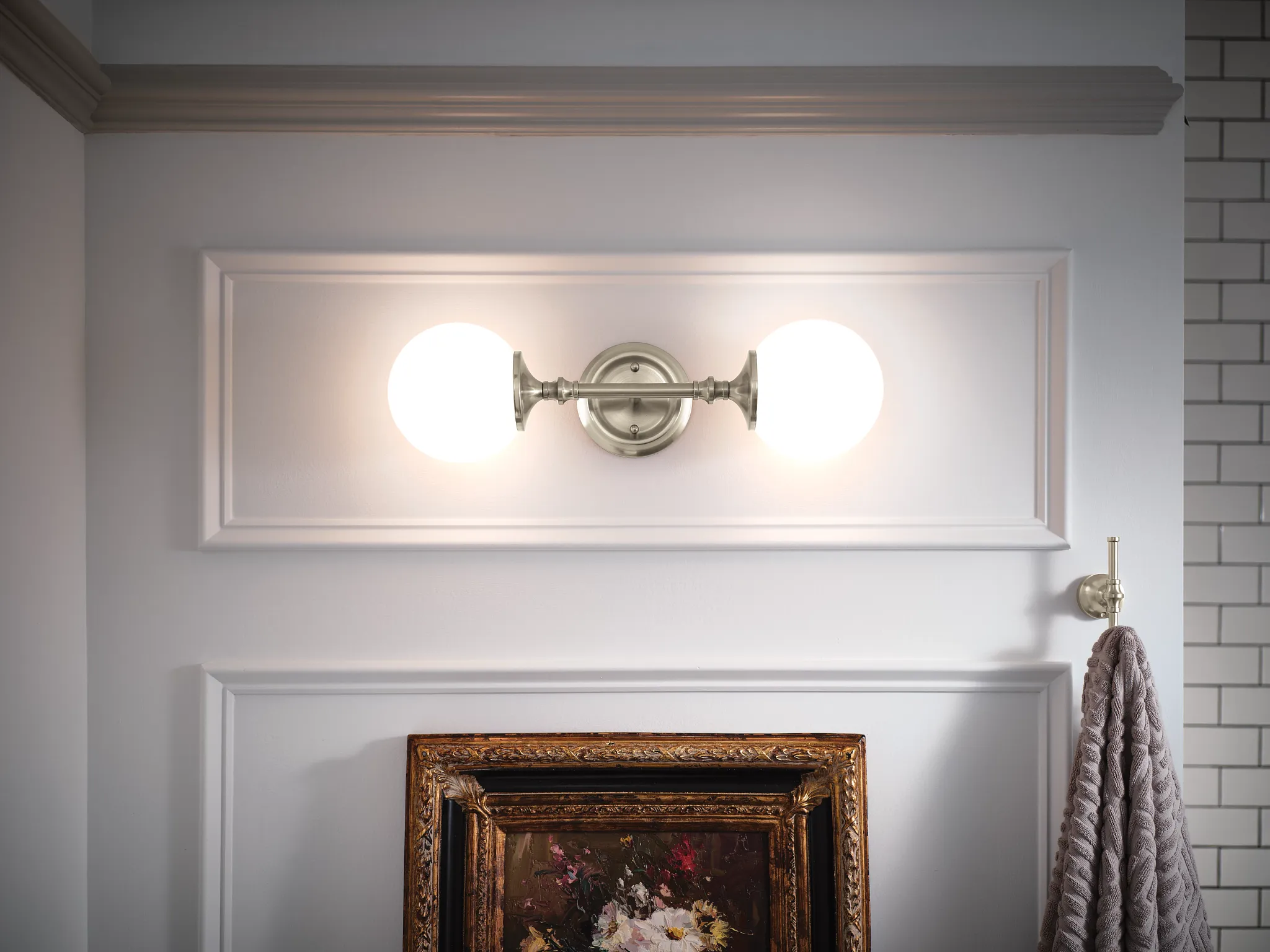 Colinet Chrome double robe hook