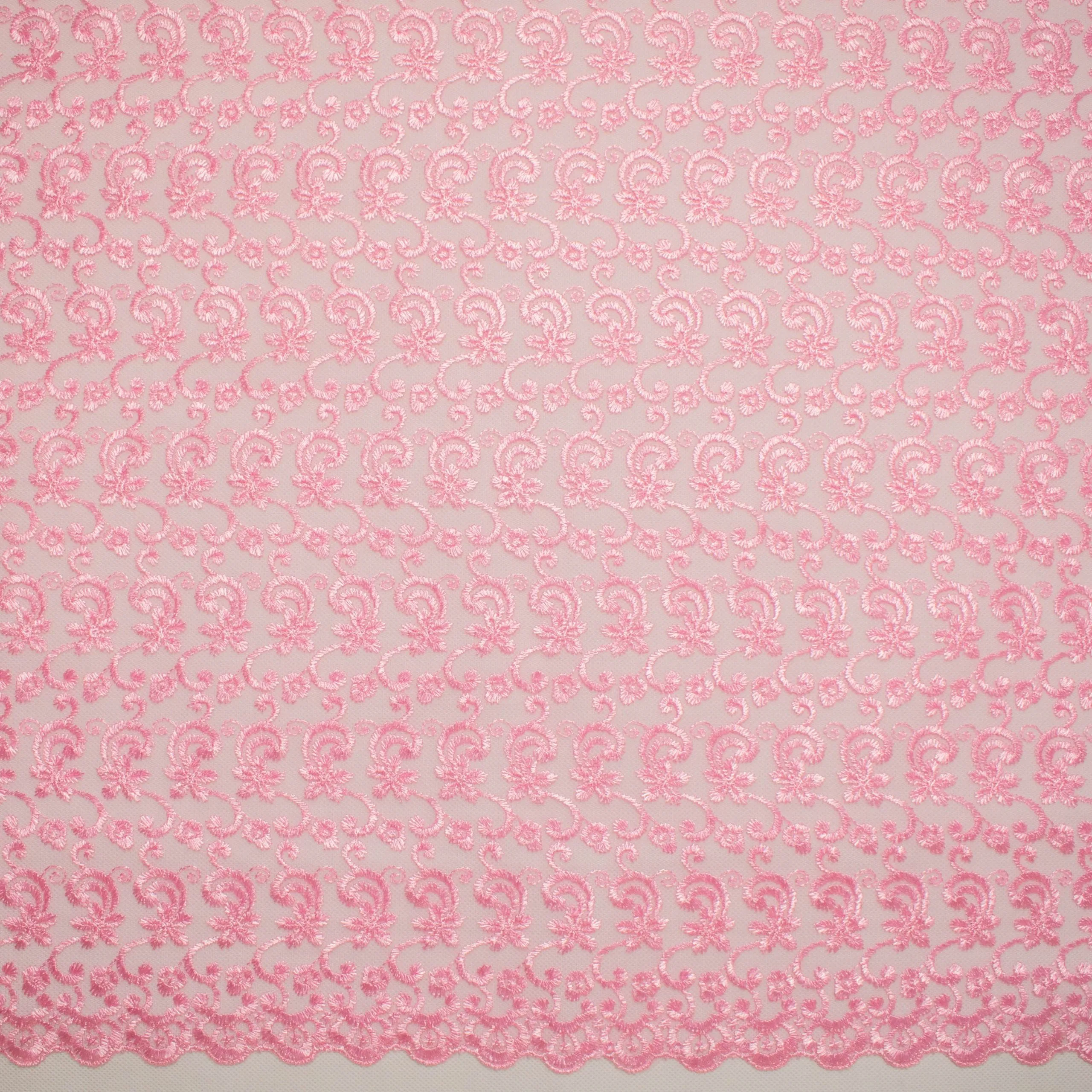 Embroidered Lace SF-01195 Pink