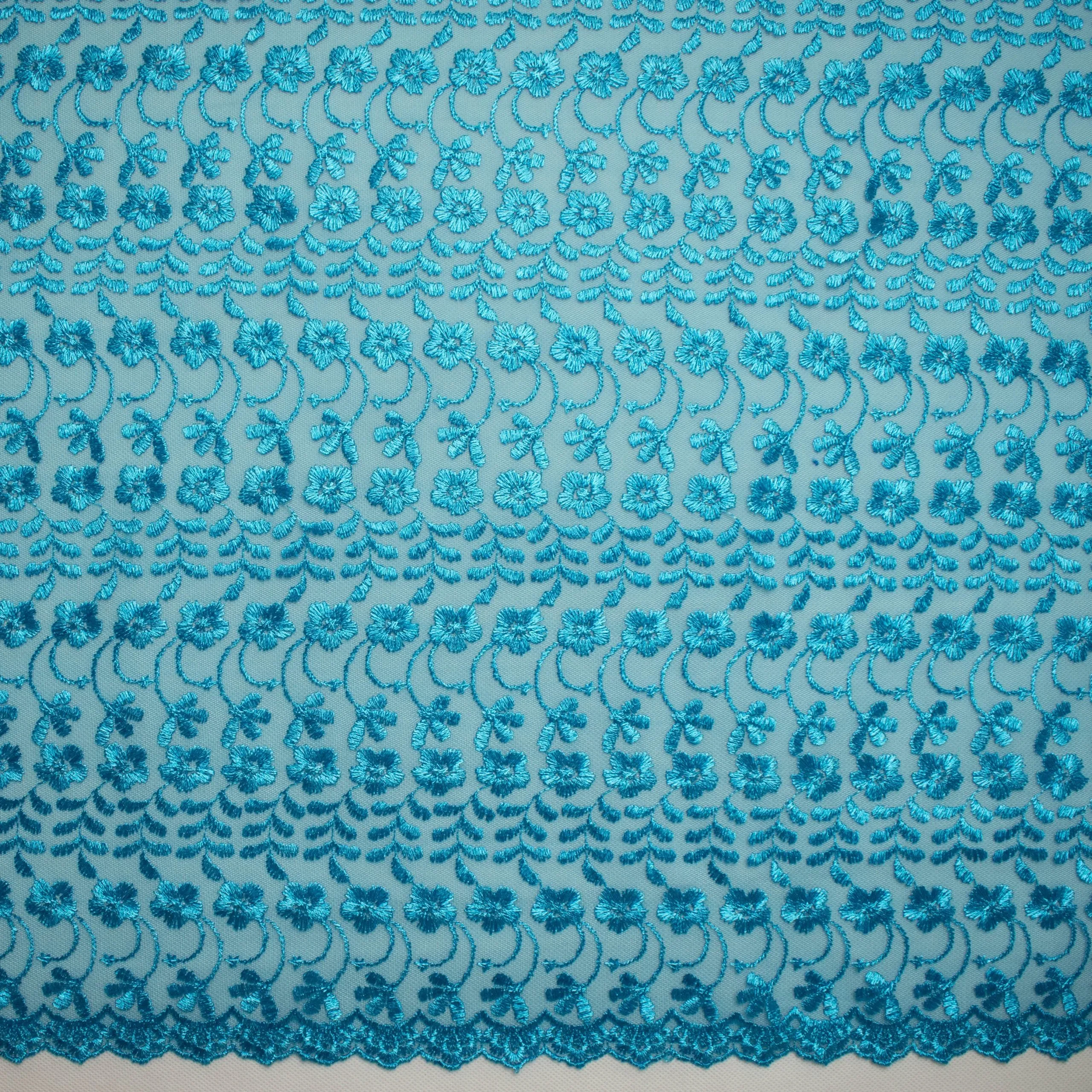 Embroidered Lace SF-01203 Pale Blue