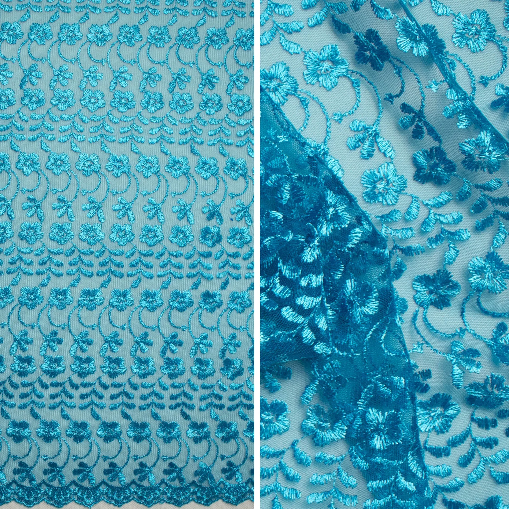 Embroidered Lace SF-01203 Pale Blue