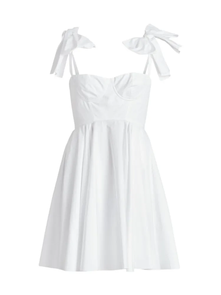 Giambattista Valli Sweetheart Mini Dress in Optical White