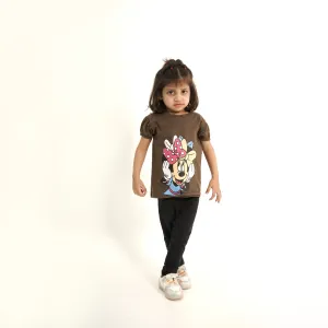 Girls Soft Cotton Minnie Mouse Printed T-Shirt