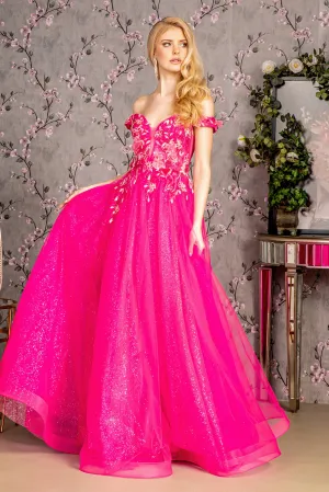 GLS BY GLORIA GL3443 Illusion Boning Evening Dress