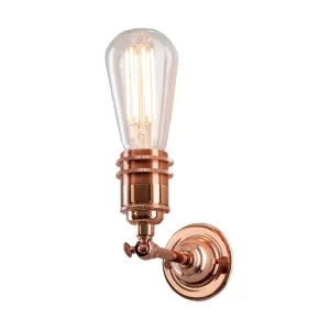 Industrial Wall Light In Copper