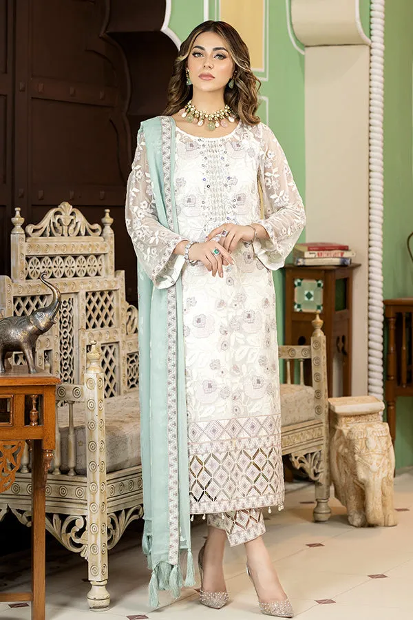La Bella by Imrozia Embroidered Chiffon Collection – L-239 Osiria