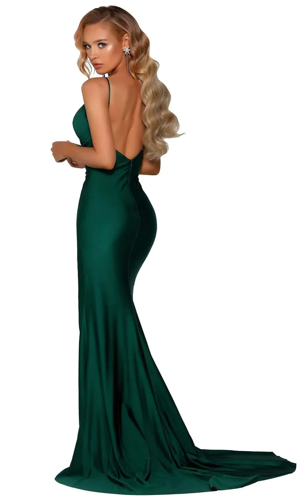PORTIA & SCARLETT PS6322 Sleeveless V-Neck Evening Dress with High-Slit