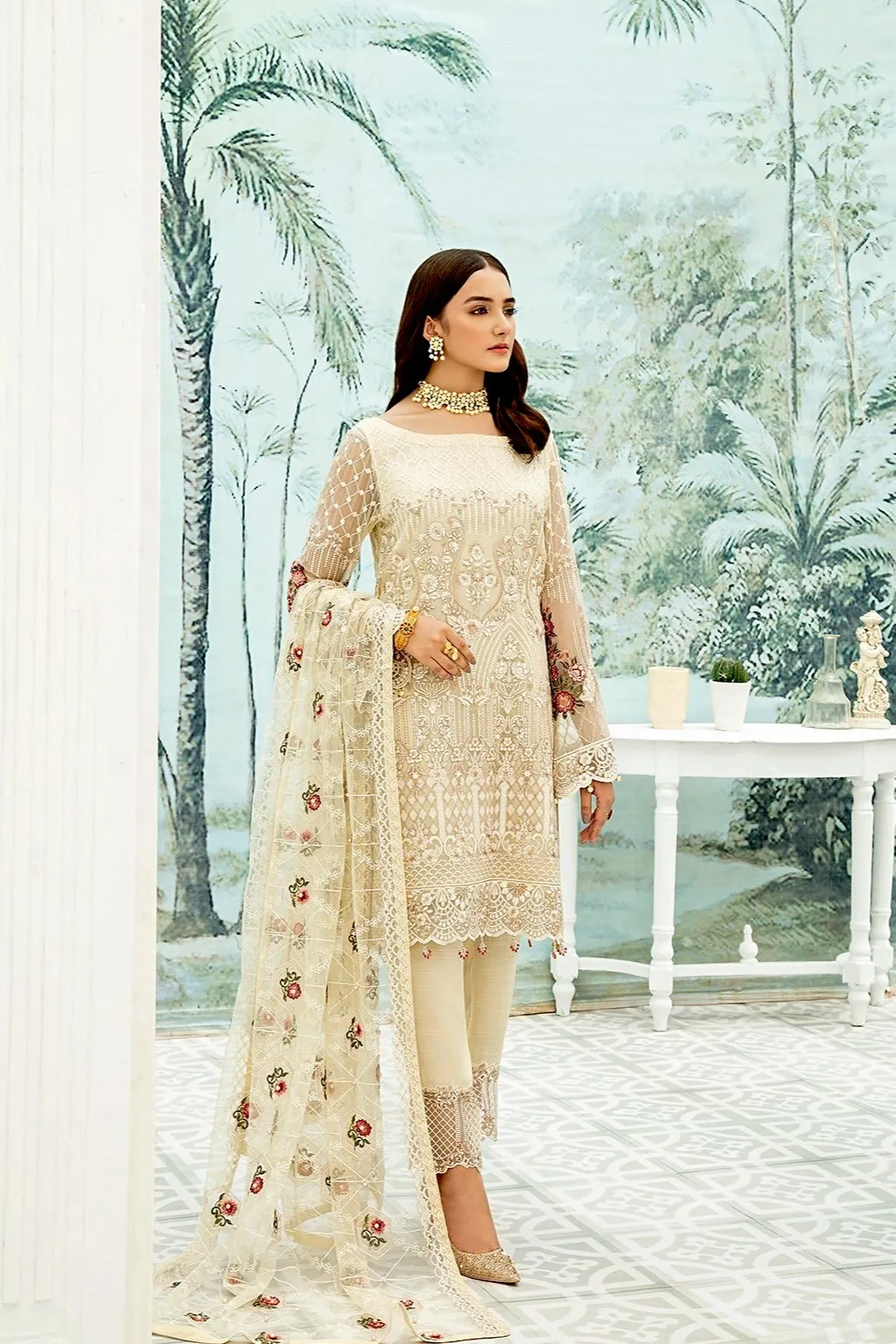 Ramsha Chevron Chiffon Collection F-1904