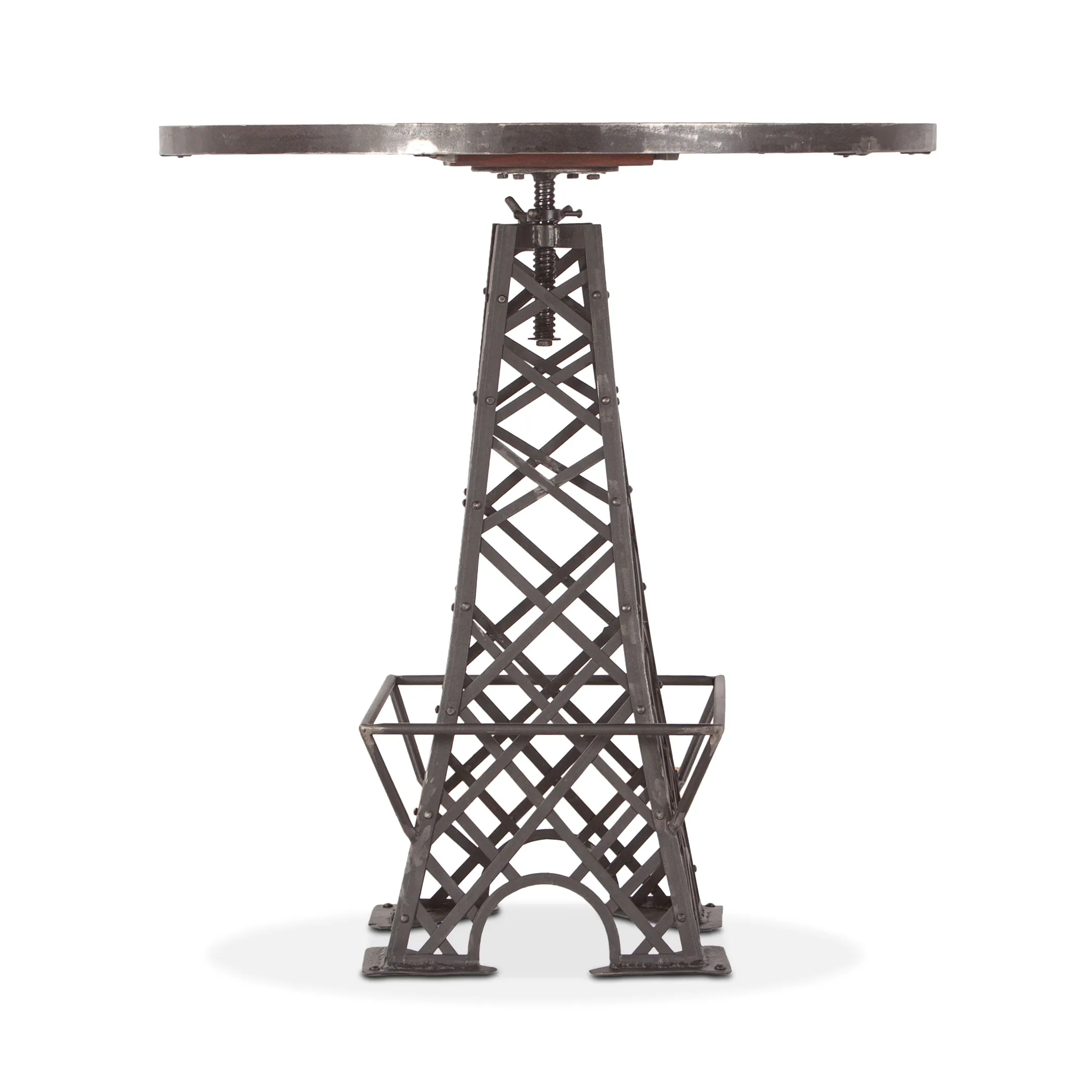 Rustic Revival Eiffel Tower Industrial Bistro Table