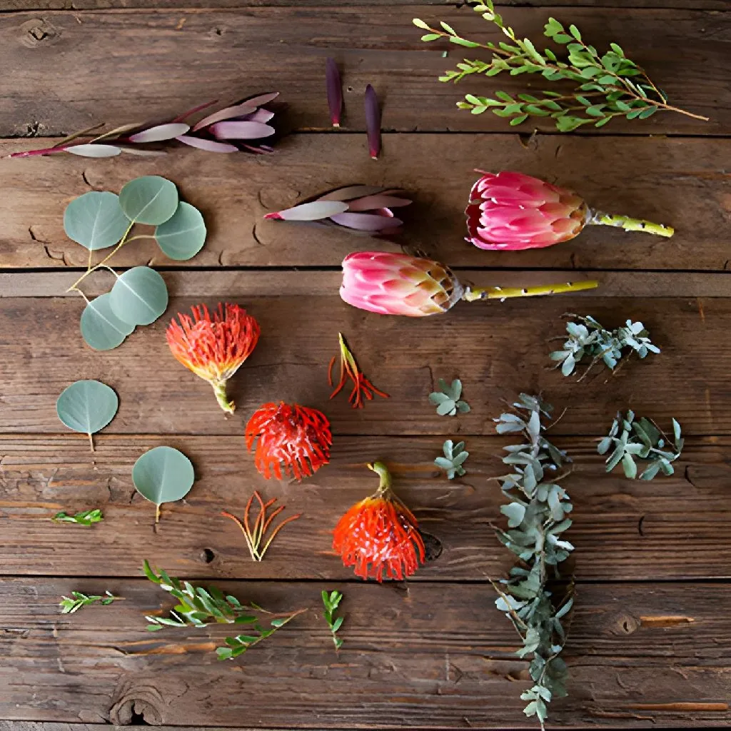 Sunset Lagoon Red and Orange Tropical DIY Flower Kit