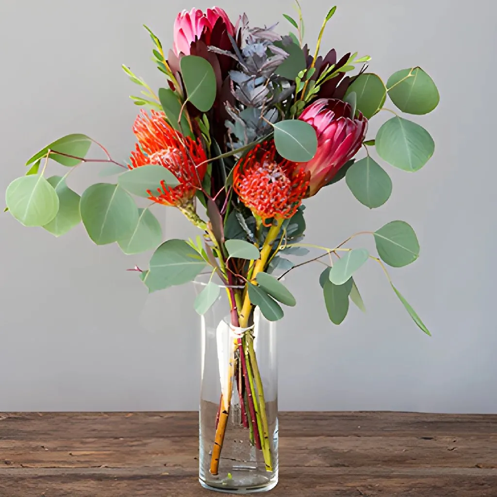 Sunset Lagoon Red and Orange Tropical DIY Flower Kit