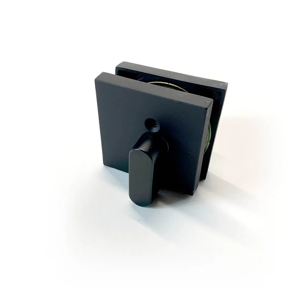 Sure-Loc Hardware | Modern Flat Black Square Single-Cylinder Deadbolt