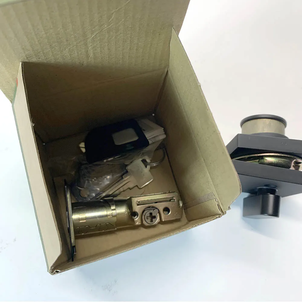Sure-Loc Hardware | Modern Flat Black Square Single-Cylinder Deadbolt
