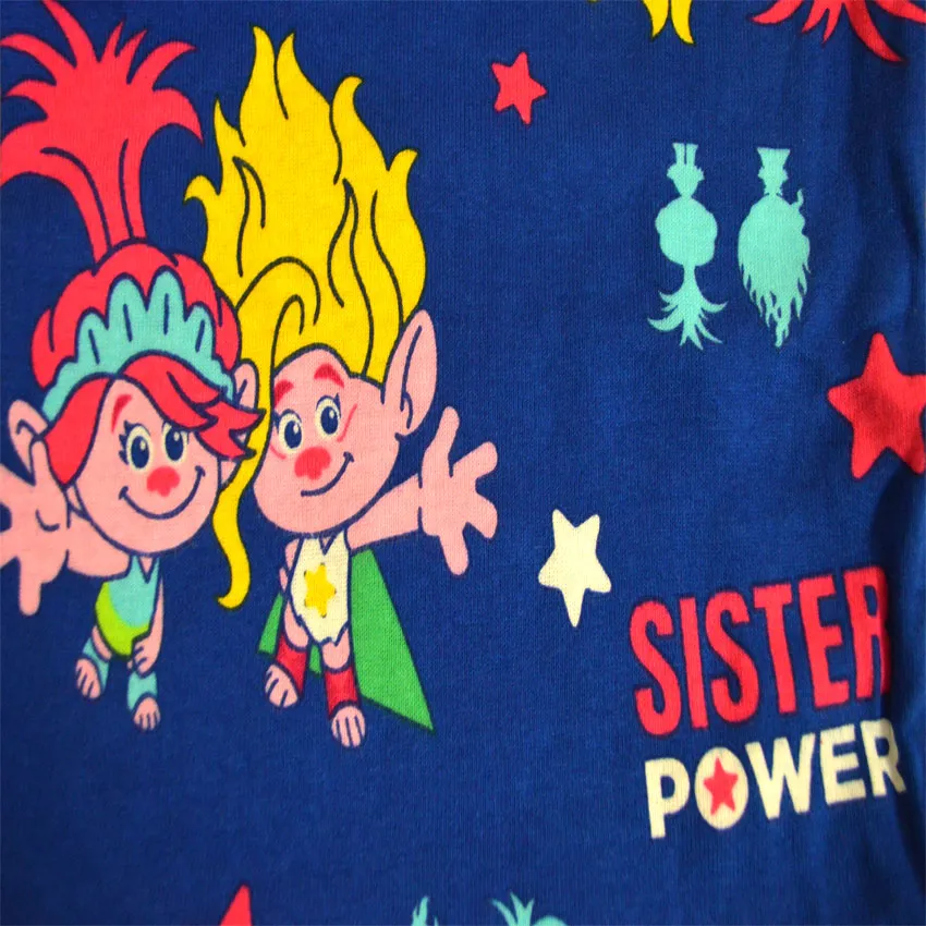 Trolls Poppy and Viva 4 Piece Cotton Toddler Pajama