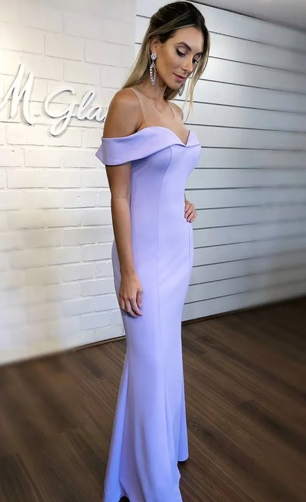 Unique Satin Evening Gowns Sheath/Column Pink Prom Dresses PD259